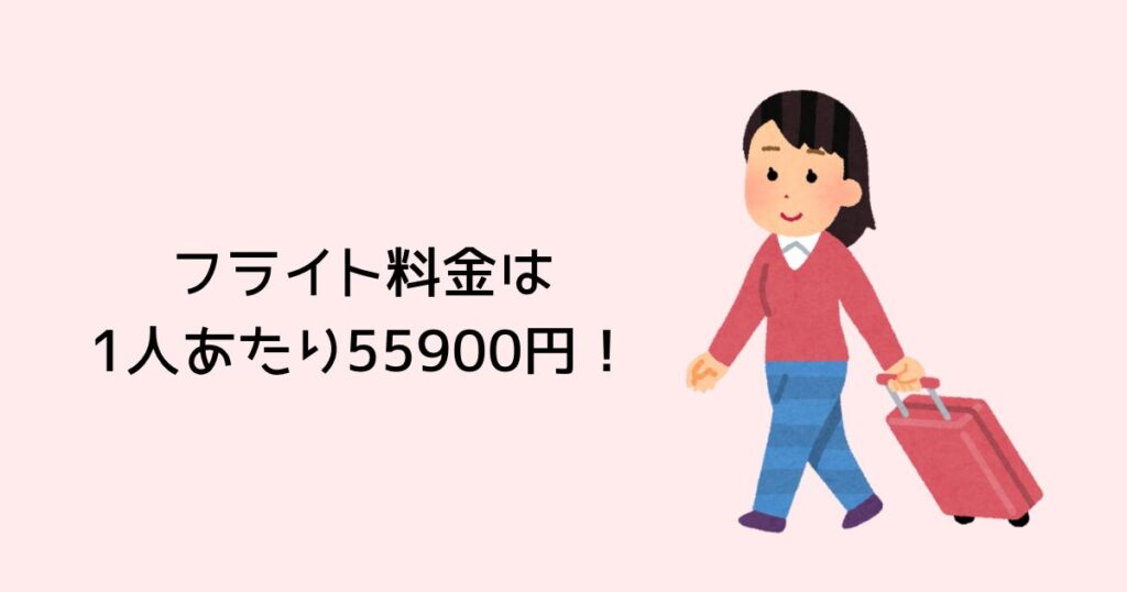 フライト料金は1人55900円