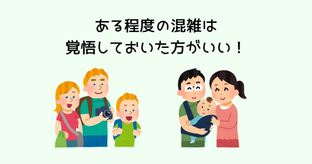 ある程度の混雑は覚悟しておいた方がいい!