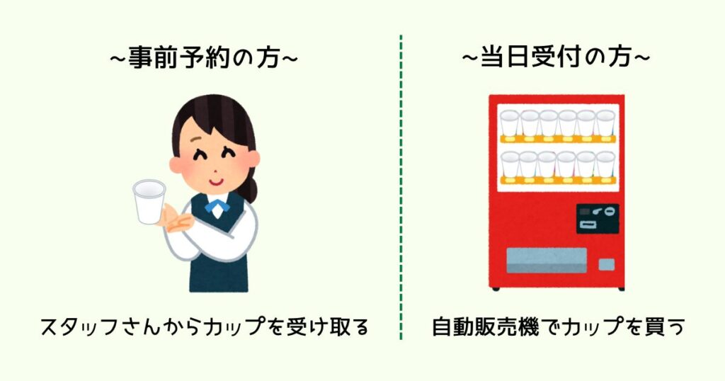 真っ白なカップをゲットする